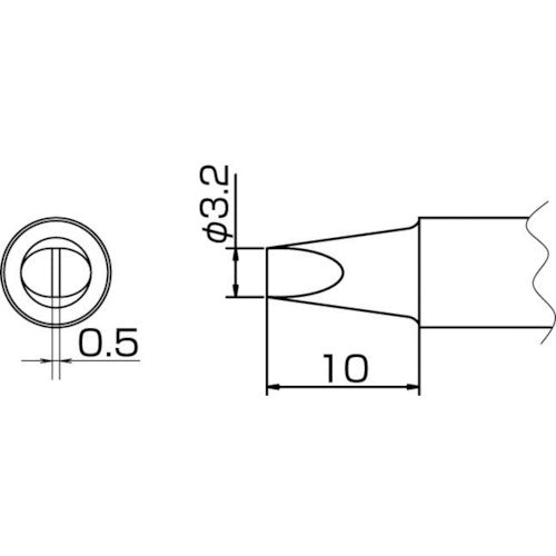 白光　こて先　３．２Ｄ型　T20-D32　1 本