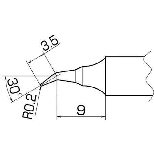 白光　こて先　０．２ＲＳＢ型　T20-J02　1 本
