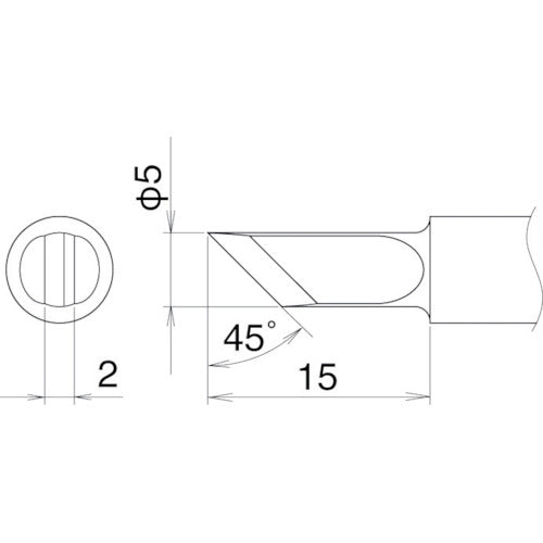 白光　こて先　Ｋ型　T22-K　1 本