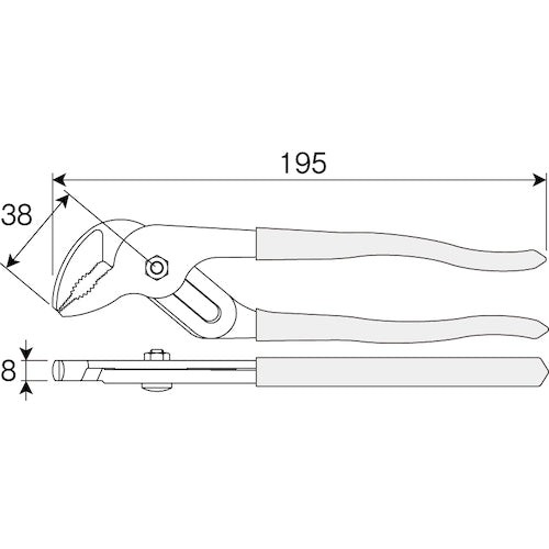 ＨＯＺＡＮ　ウォーターポンププライヤー　P-244　1 丁
