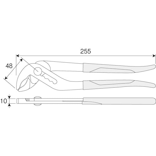ＨＯＺＡＮ　ウォーターホンププライヤー　P-245　1 丁