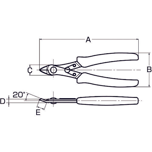 쓰리 피크스 플라스틱 니퍼(스프링 부착) 125 mm SP-13 1 쵸