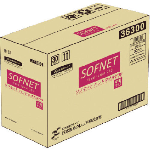 クレシア　ソフネット　ハンドタオル２００　中判　36300　1 CS