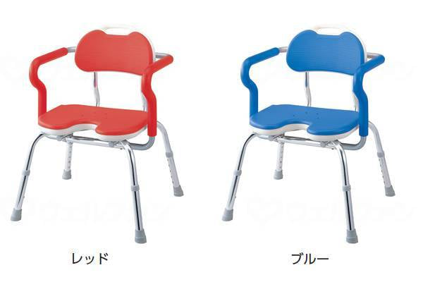 Aronkasei Shower Bench with Armrests RE-U Blue