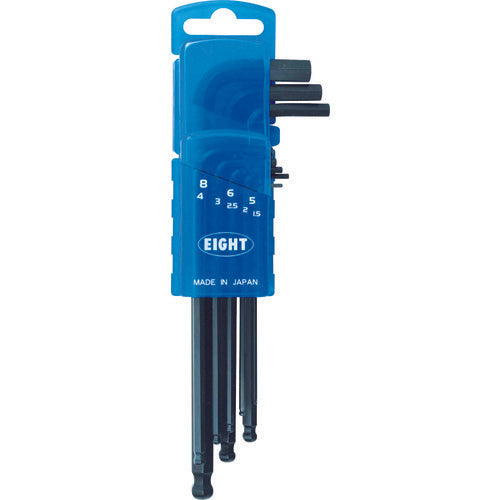 エイト　六角棒スパナ　ボールポイント　セミロング　ドアホルダー　セット　016-158D　1 Ｓ