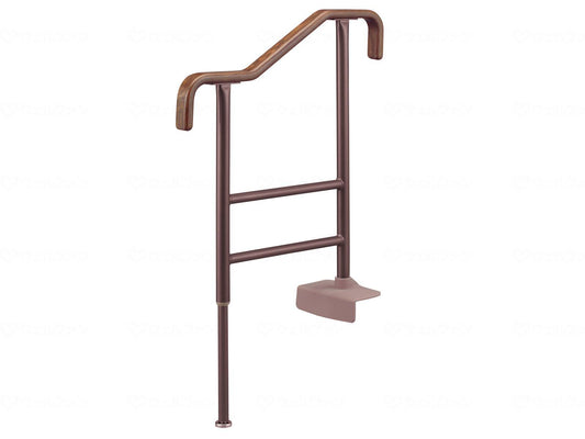 アロン化成上がりかまち用手すりKM-650 ﾌﾞﾗｳﾝ L