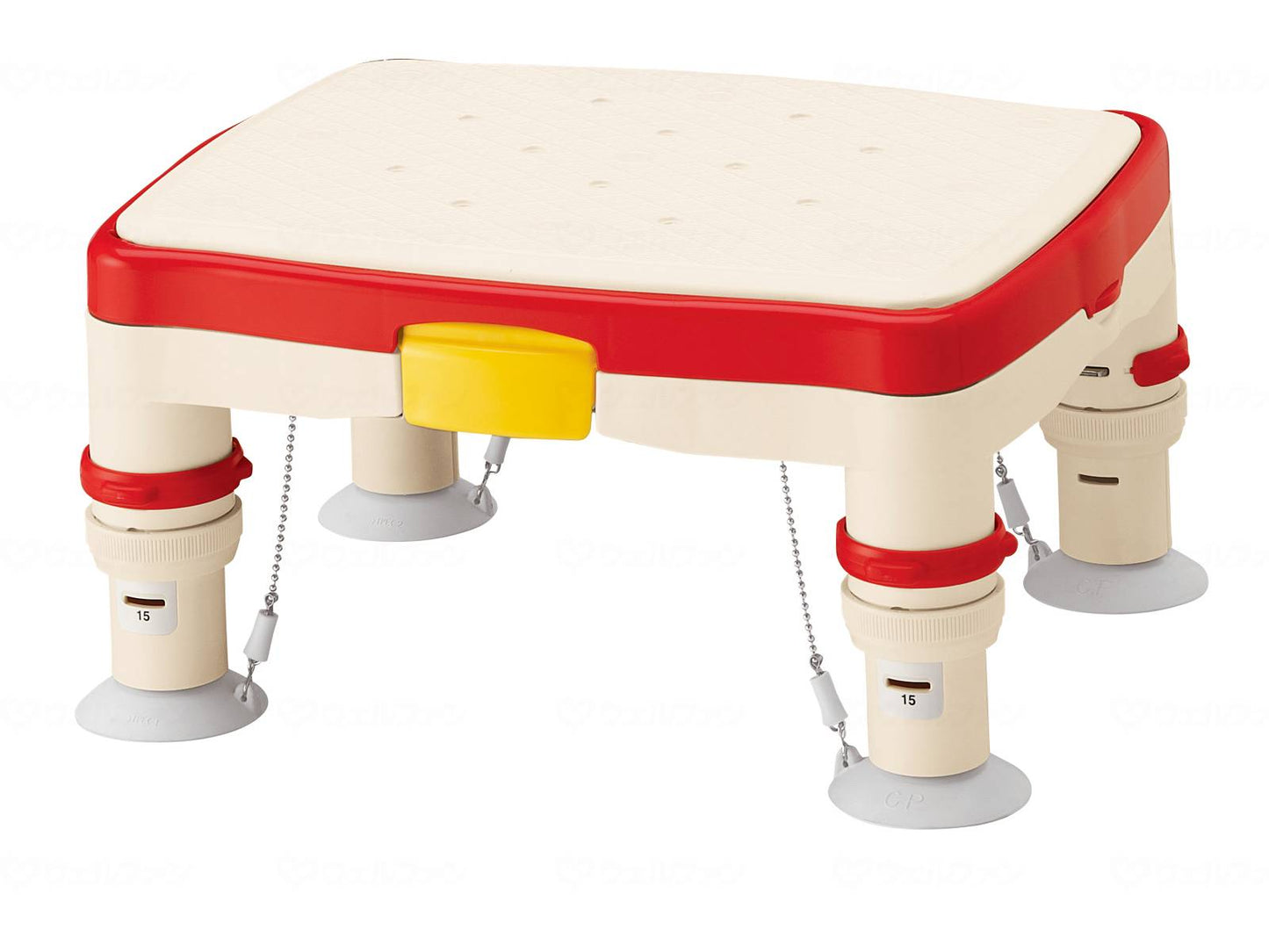 Aronkasei Height Adjustable Bathtub Stand R (Anti-Slip Sheet) Red