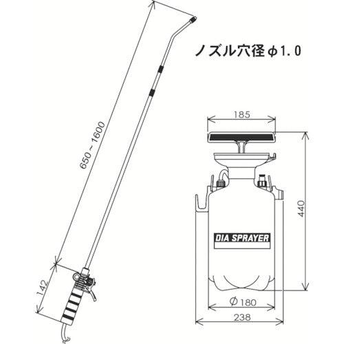 ＦＵＲＵＰＬＡ　ダイヤスプレープレッシャー式噴霧器４Ｌ　7450　1 台