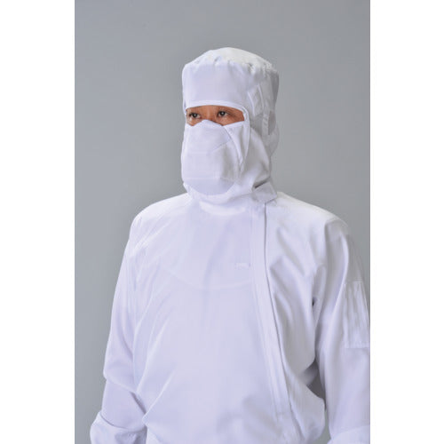 ＡＤＣＬＥＡＮ　クリーンルーム用フード　ＡＤＣＬＥＡＮ　マスク付きフード　白　Ｌ　CH41501L　1 枚