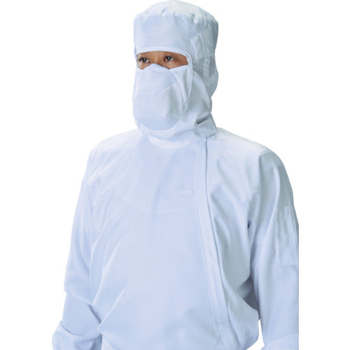 ＡＤＣＬＥＡＮ　クリーンルーム用フード　ＡＤＣＬＥＡＮ　マスク付きフード　白　Ｍ　CH41501M　1 枚