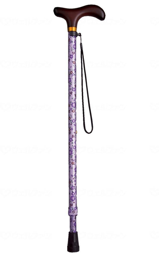 アロン化成アルミ製伸縮杖　美匠 小花ﾊﾟｰﾌﾟﾙ