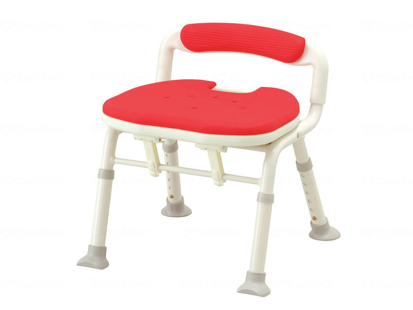 アロン化成ｺﾝﾊﾟｸﾄ折りたたみｼｬﾜｰﾍﾞﾝﾁIC 骨盤ｻﾎﾟｰﾄﾀｲﾌﾟ ﾚｯﾄﾞ