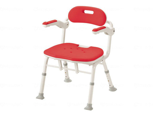 Aronkasei Folding Shower Bench IS Fit Red
