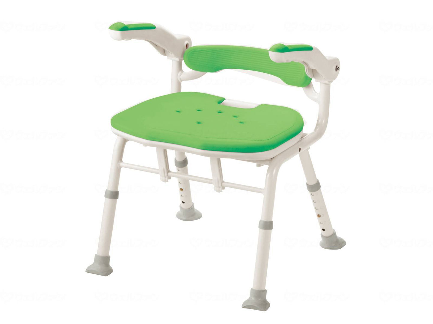 Aronkasei Folding Shower Bench IS Fit Pelvic Support Type Green
