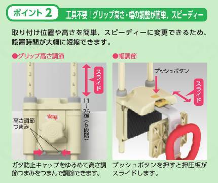 아론 화성 욕조 난간 UST-130N 레드