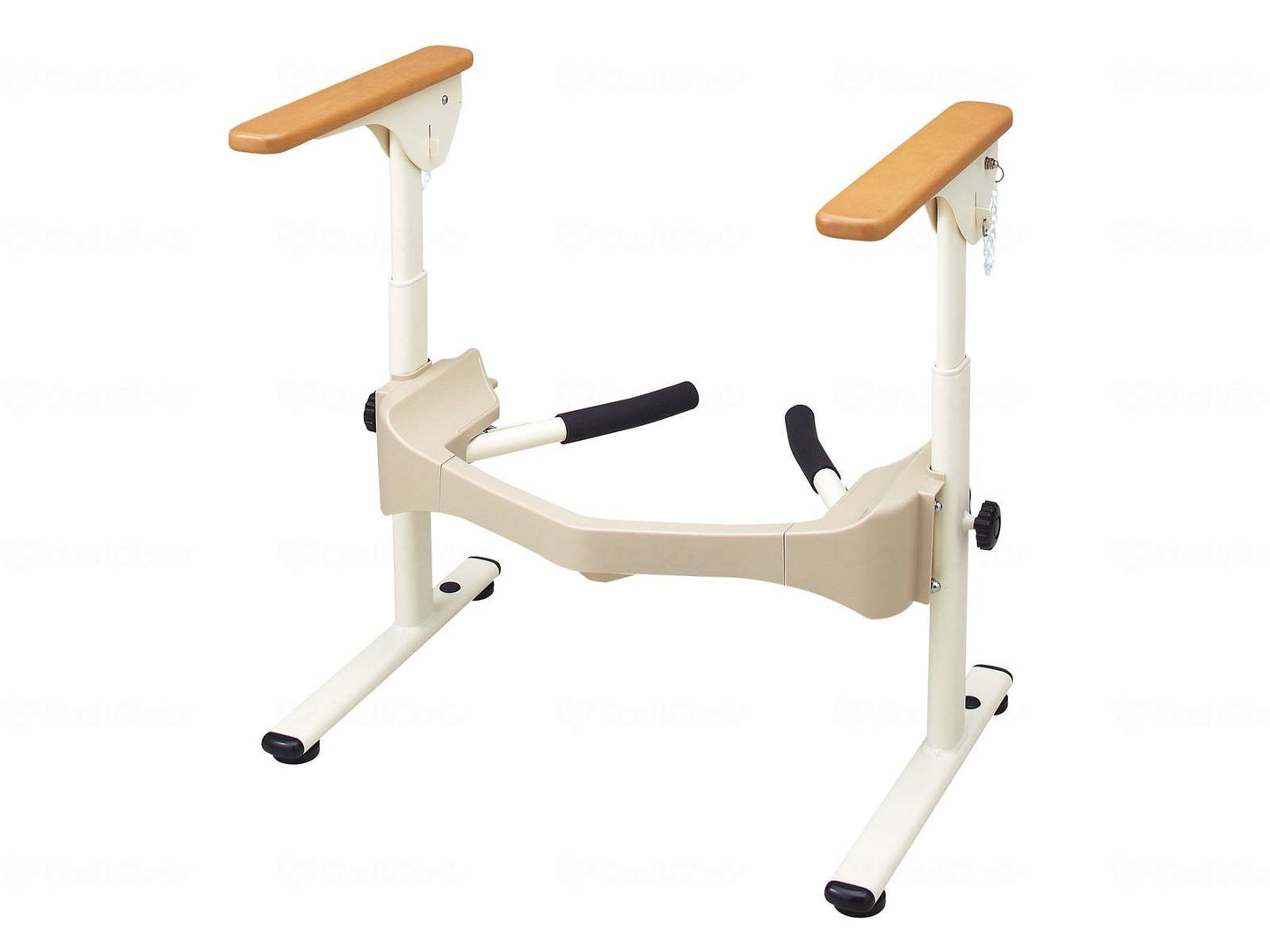 Aronkasei Western-style toilet frame SUS-flip R-2 with wooden armrests