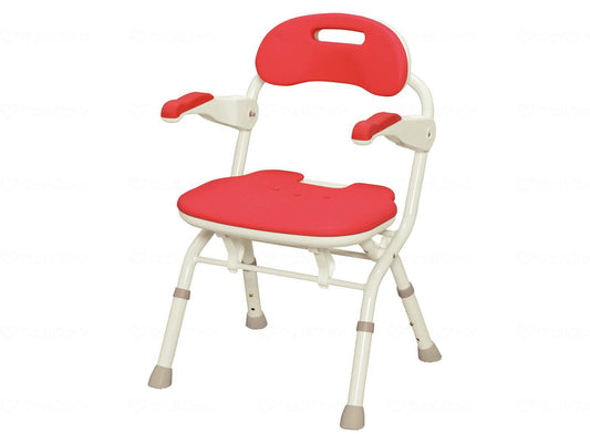 Aronkasei Folding Shower Bench FS Fit Red