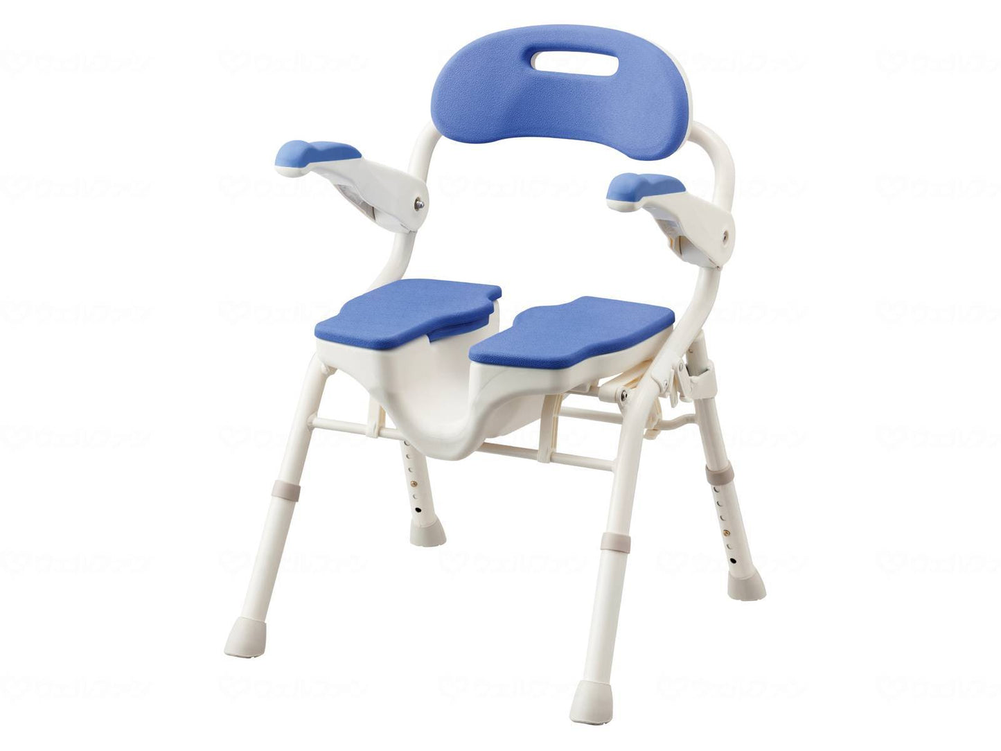 アロン化成折りたたみｼｬﾜｰﾍﾞﾝﾁ HPﾌｨｯﾄ ﾌﾞﾙｰ