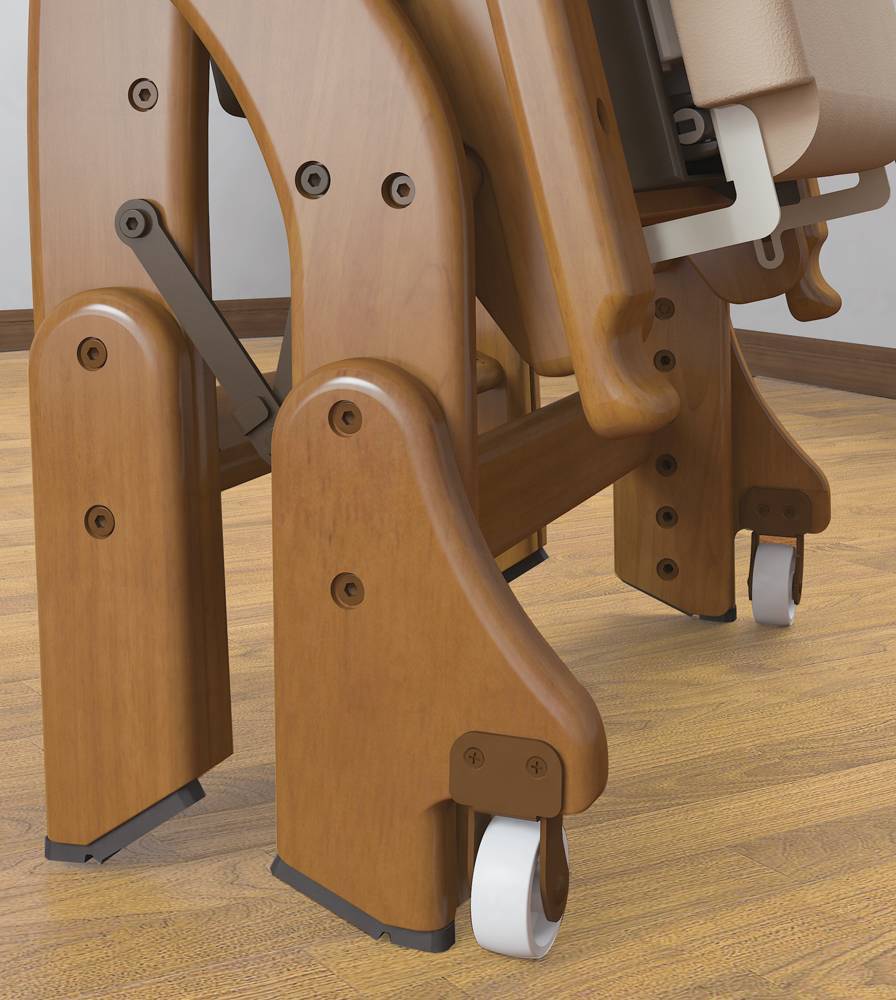 Aronkasei folding furniture-style toilet with casters, soft