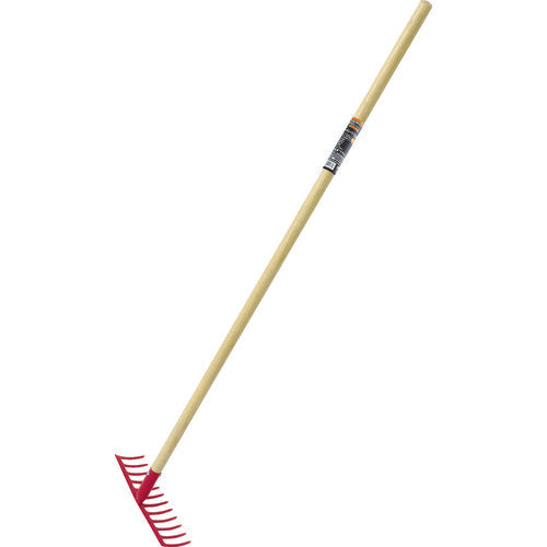 TRUSCO Steel Rake with Wooden Handle, 12 Prongs, TSRM12, 1 Piece
