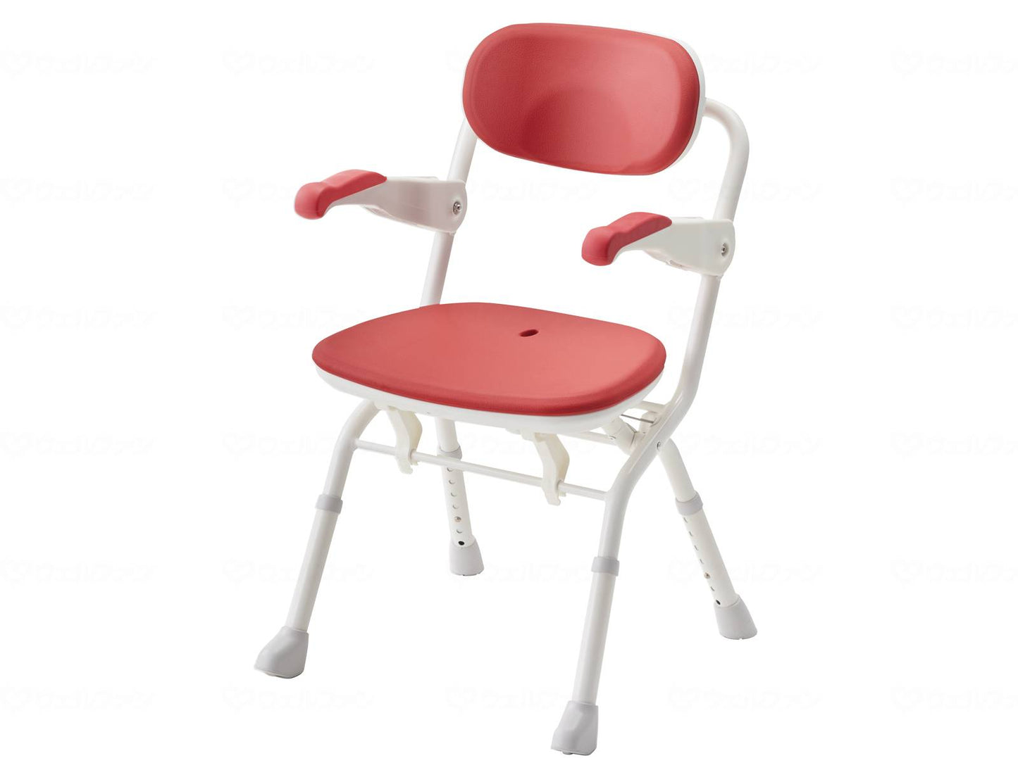 Aronkasei Easy Open/Close Shower Bench S Fit Red