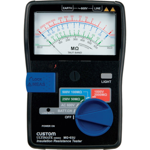 ＣＵＳＴＯＭ　アナログ絶縁抵抗計　MG-03U　1 台