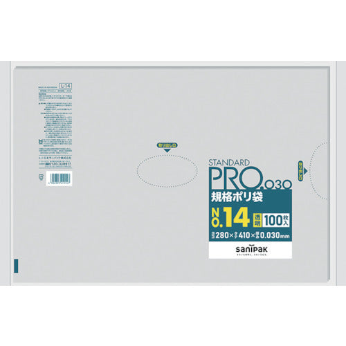 사니팩 스탠다드 폴리 봉투 14호(0.03mm) L-14 1봉