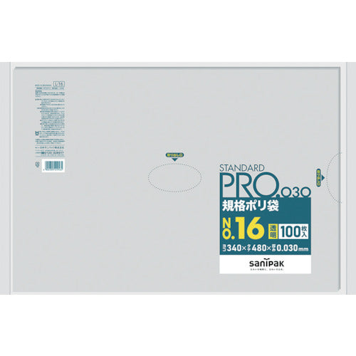 사니팩 스탠다드 폴리 봉투 16호(0.03mm) L-16 1봉