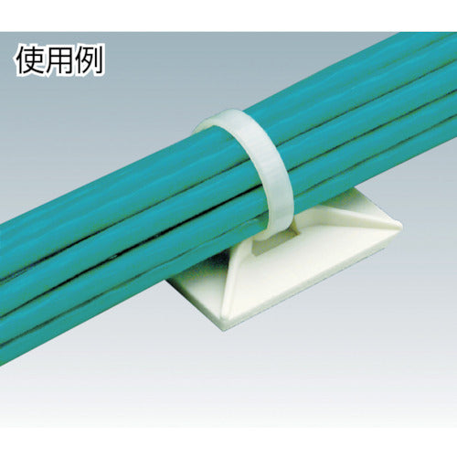 ＰＡＮＤＵＩＴ　マウントベース　ゴム系粘着テープ付き　白　（１００個入）　ABM100-A-C　1 袋