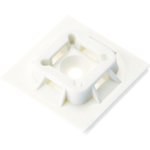 ＰＡＮＤＵＩＴ　マウントベース　アクリル系粘着テープ付き　白　（１００個入）　ABM100-AT-C　1 袋
