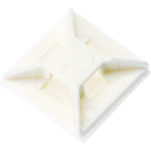 ＰＡＮＤＵＩＴ　マウントベース　アクリル系粘着テープ付き　白　（１００個入）　ABM1M-AT-C　1 袋