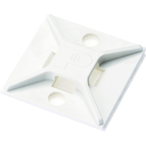 ＰＡＮＤＵＩＴ　マウントベース　アクリル系粘着テープ付き　白　（１００個入）　ABM2S-AT-C　1 袋