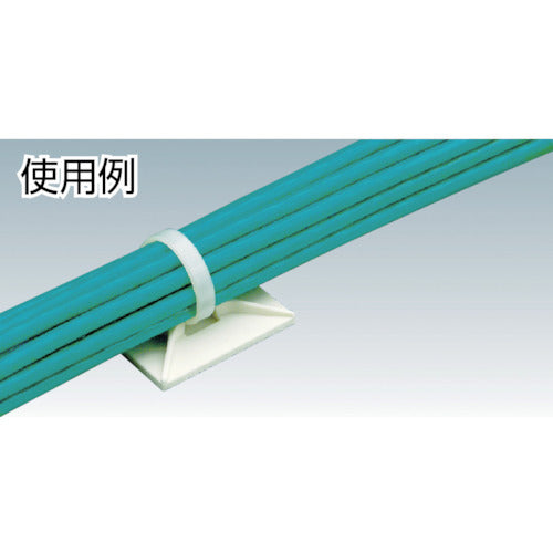 ＰＡＮＤＵＩＴ　マウントベース　ゴム系粘着テープ付き　白　（５００個入）　ABMM-A-D　1 袋