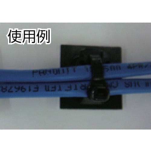 ＰＡＮＤＵＩＴ　マウントベース　アクリル系粘着テープ付き　耐候性黒（１００個入）　ABMM-AT-C0　1 袋