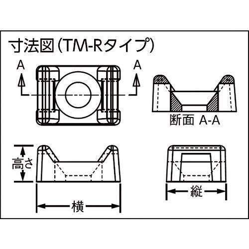 PANDUIT tie mount weather resistant black (1000 pieces) TM2R6-M0 1 bag