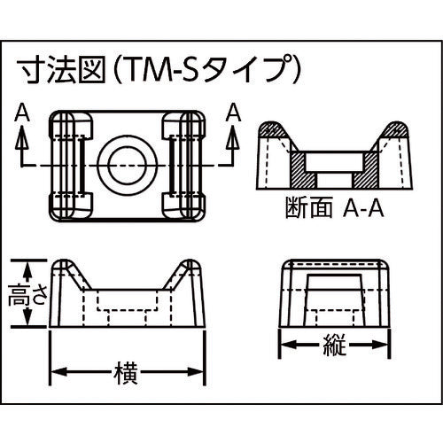 ＰＡＮＤＵＩＴ　タイマウント　耐熱性黒　（１０００個入）　TM2S8-M30　1 袋