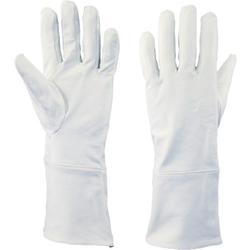 Nikko Bussan Cow Crest Gloves (White) Long 8101-7 1 Pair