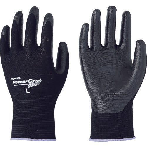 トワロン　ニトリル背抜き手袋　パワーグラブＺＥＲＯ　ブラック　Ｌ　512-L　1 双