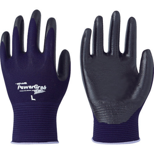 트와론 니트릴 등받이 장갑 파워 글러브 ZERO 네이비 L 517-L 1 쌍