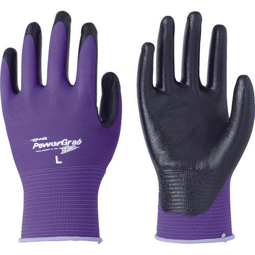 Towaron Nitrile Backless Gloves Power Glove ZERO Purple L 519-L 1 pair