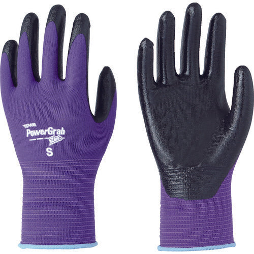 트와론 니트릴 등받이 장갑 파워 글러브 ZERO 퍼플 S 519-S 1 쌍