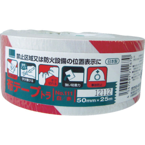 Okamoto Cloth Tape Tiger 50mm x 25m 111T-WR-50 1 roll