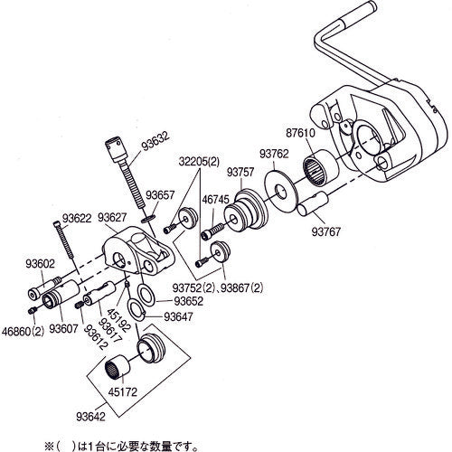 ＲＩＤＧＩＤ　ロールグルーバー用パーツ　グルーブロールセット　５０−１５０Ａ　93642　1 個