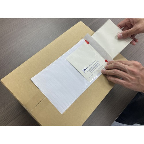 パピルス　デリバリーパック　ミシン目開封仕様（長３封筒サイズ用）１４５×２７０　１００枚入　全面糊　PA-040T　1 PK