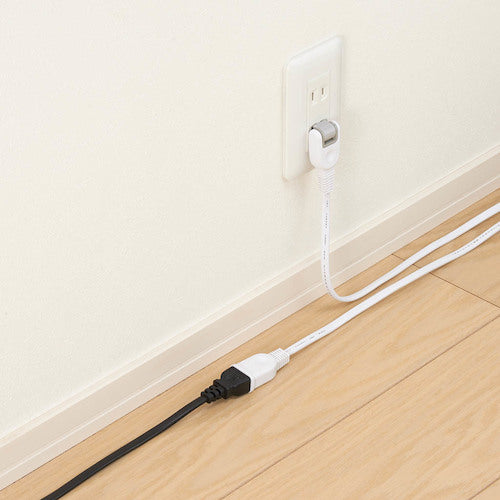YAZAWA Surge-Resistant Extension Cord, 1 Outlet, 2m, White, Y02102WH, 1 pc