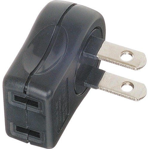 YAZAWA L-shaped plug adapter horizontal black 1 outlet Y02SA01BK 1 piece