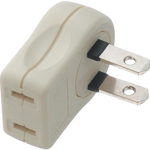 YAZAWA L-shaped plug adapter, horizontal white, 1 outlet, Y02SA01W, 1 piece