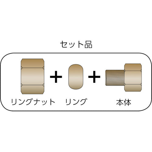 ASOH Internal thread ring joint PT3/8XΦ10 RF-1310 1 piece