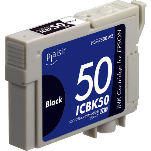 エレコム　Ｐｌａｉｓｉｒ　汎用インクカートリッジ　ブラック　エプソン用　PLE-E50B-N2　1 本