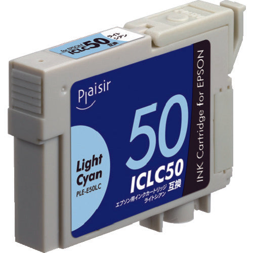 エレコム　Ｐｌａｉｓｉｒ　汎用インクカートリッジ　ライトシアン　エプソン用　PLE-E50LC-N2　1 本